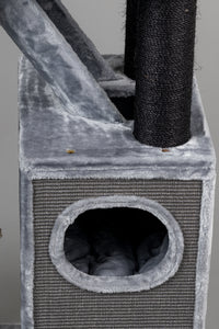 Cat Penthouse Blackline Lysegrå Crown