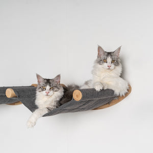 Klatrevæg til katte - Hængekøje de Luxe XXL (Grå)