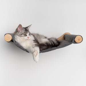 Klatrevæg til katte - Hængekøje de Luxe XXL (Grå)