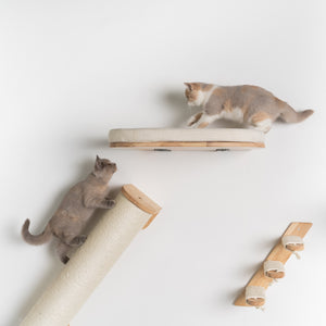 Klatrevæg til katte - Katteseng de Luxe (Beige)