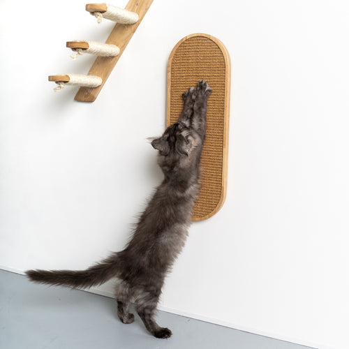 Klatrevæg til katte - Kradstavle de Luxe (Rubberwood Khaki)